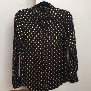 Black & gold WhoWearWhat button down
